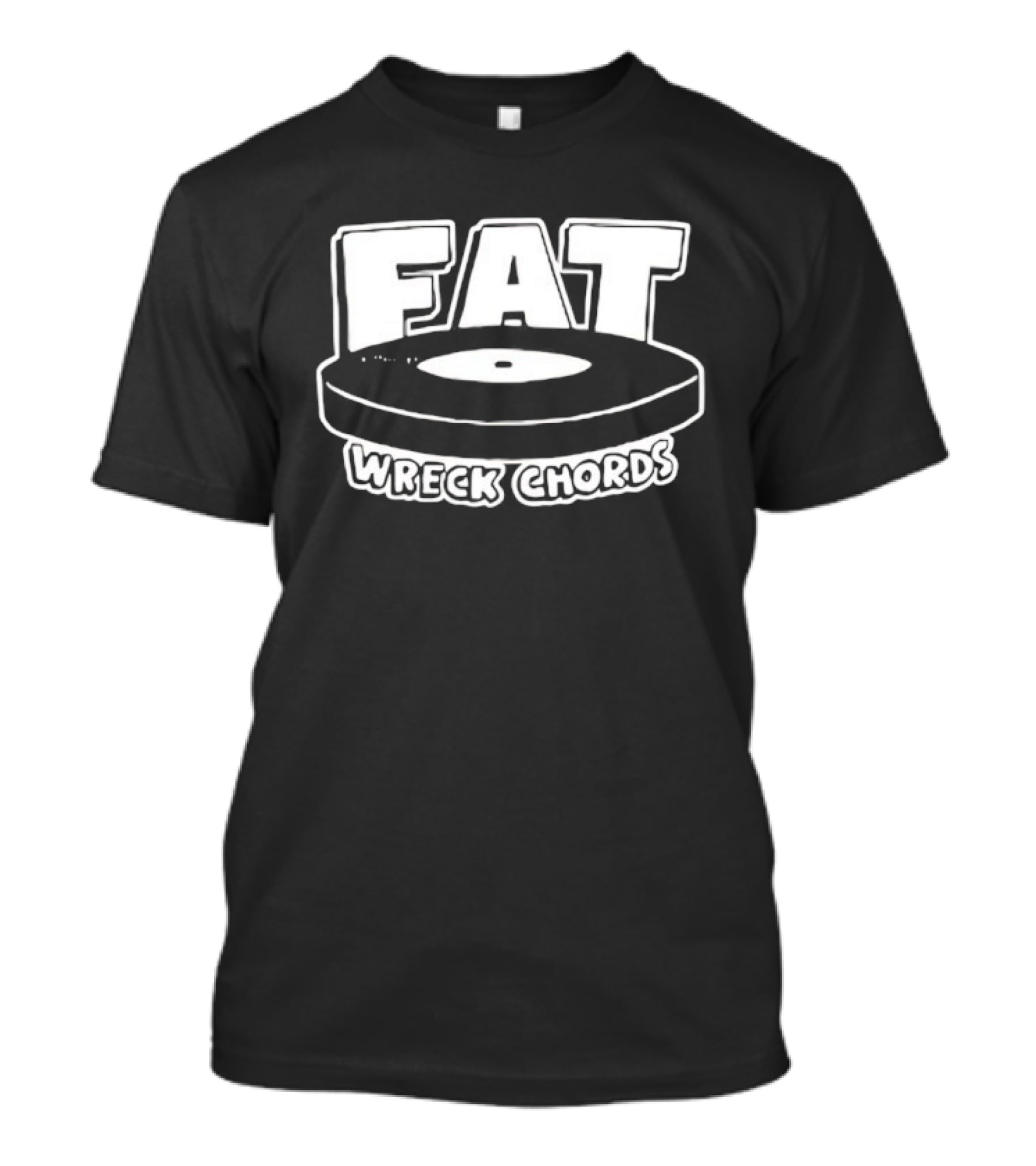 Fat Wreck Chords Vinyl Record Logo Punk Rock Label T-Shirt