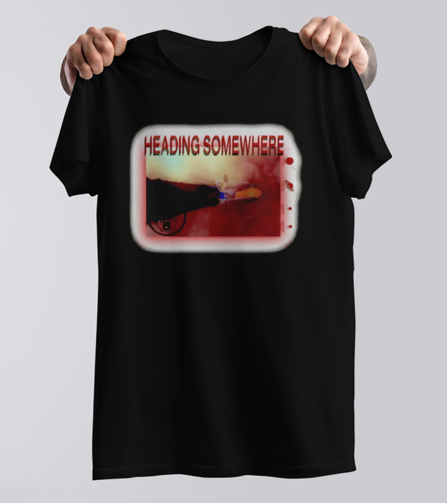 Heading Somewhere Motorcycle Journey Vintage Road Trip T-Shirt