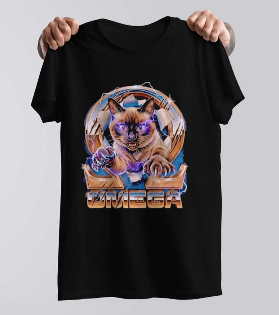 Kenny Omega Electric Cat With Lightning And Omega T-Shirt