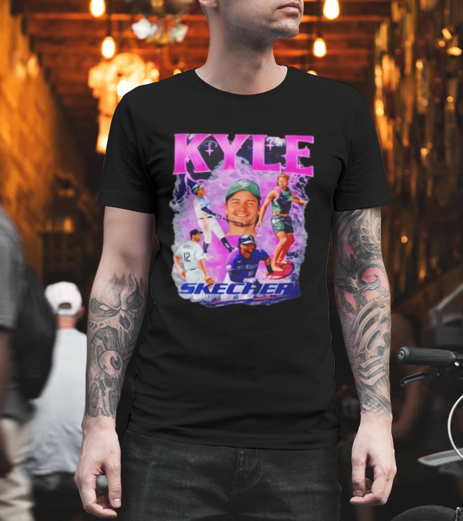 Kyle Groys Skecher Collage Baseball Dodgers > T-Shirt