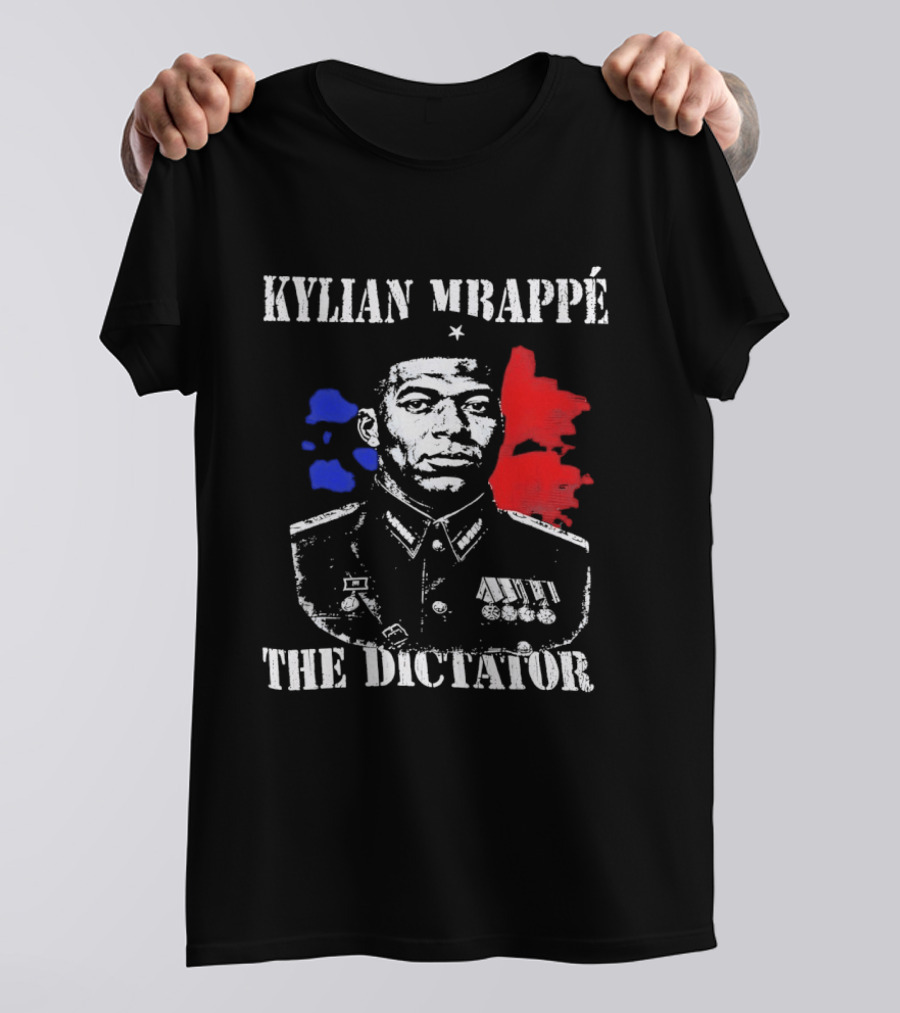 Kylian Mbappé The Dictator Military Uniform Meme Tricolor T-Shirt