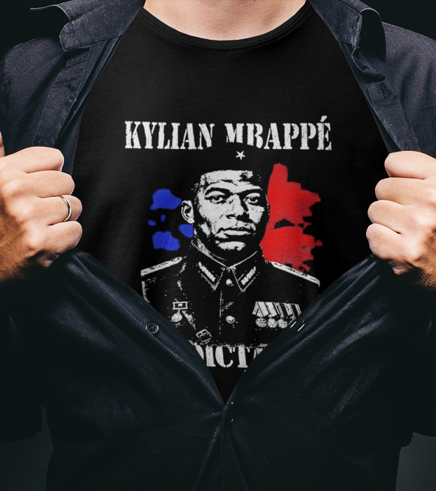 Kylian Mbappé The Dictator Military Uniform Meme Tricolor T-Shirt
