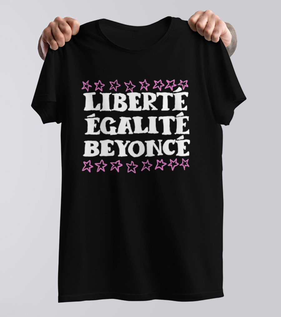 Liberté Égalité Beyoncé Pink Star Borders French Revolution Twist T-Shirt