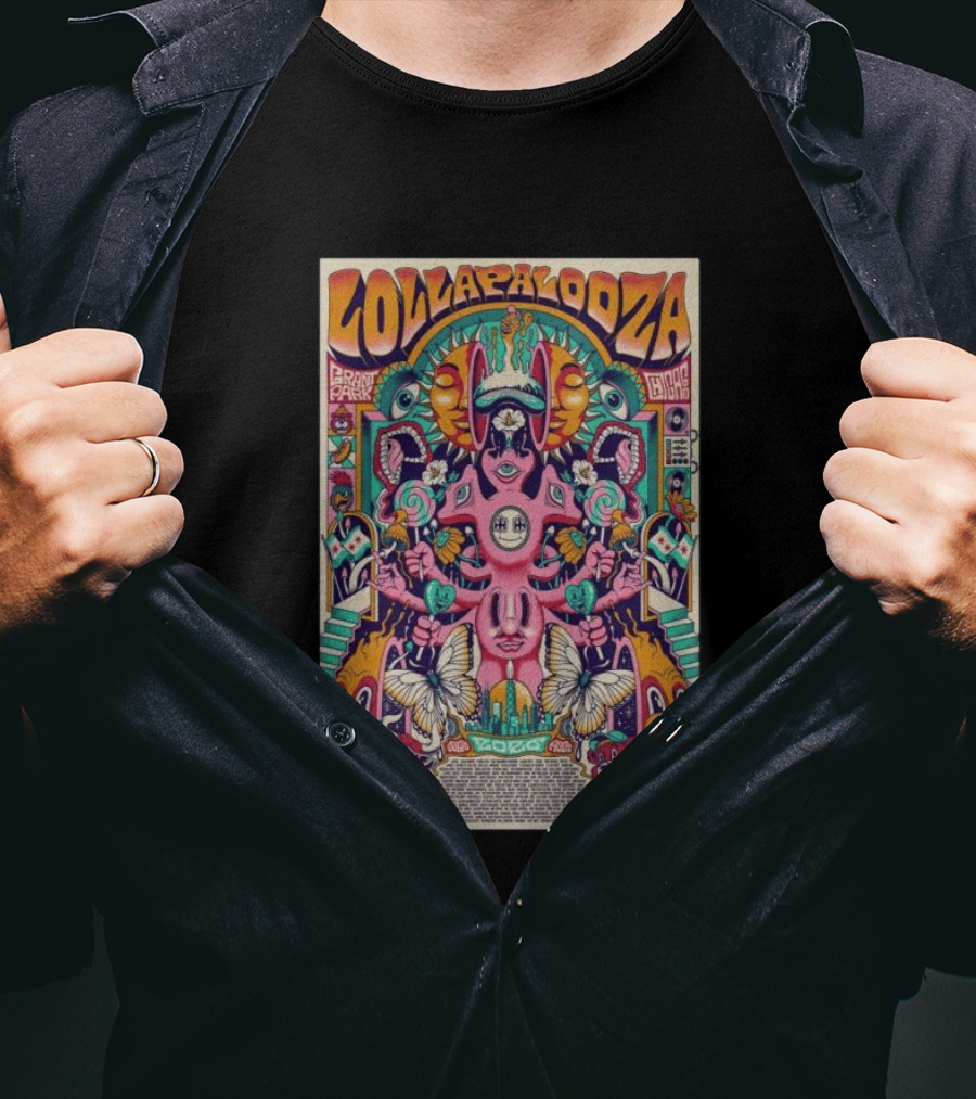 Lollapalooza Grant Park Chicago July 30 To August 2 2026 Festival T-Shirt