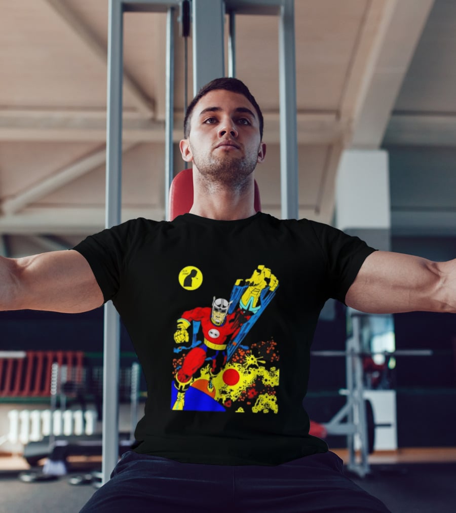 Jack Kirby Galactic Superhero Comic Book Dynamic Action T-Shirt