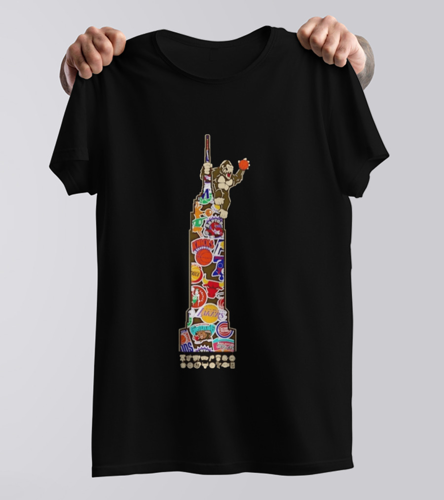 New York Knicks King K Basketball Team Logos Tower T-Shirt