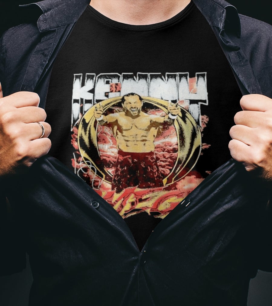 Kenny Omega AEW Wrestling Champion Dynamic Pose T-Shirt