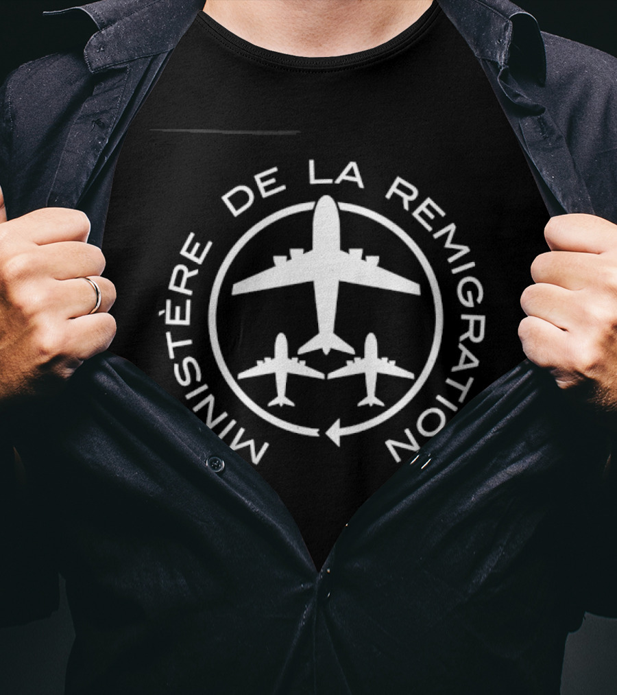 Ministère De La Remigration Airplane Ministry Political T-Shirt