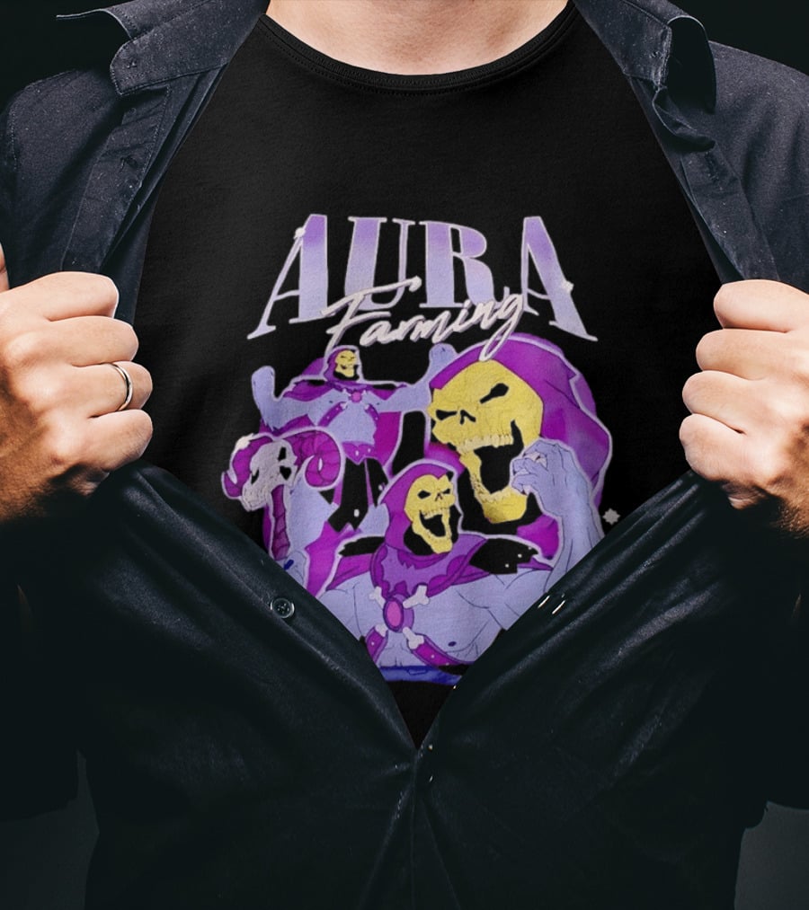 Aura Farming Skeletor Masters Of The Universe T-Shirt