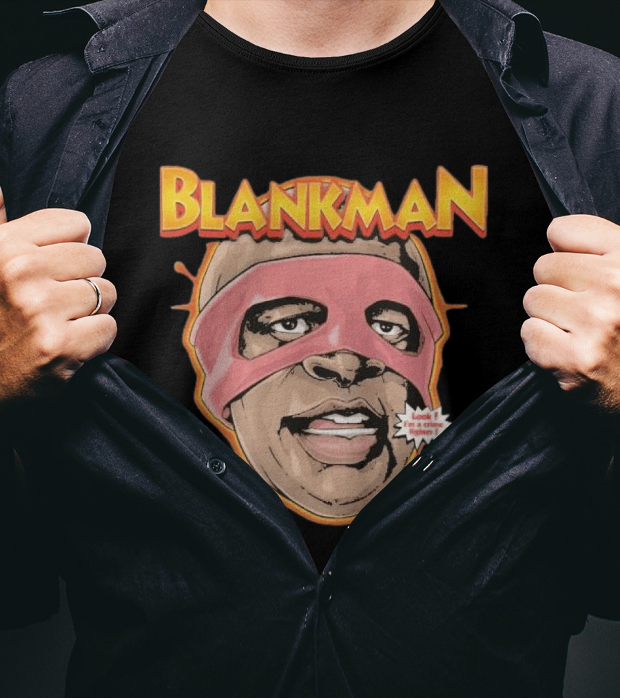 Blankman Look I'm A Crime Fighter Mask T-Shirt