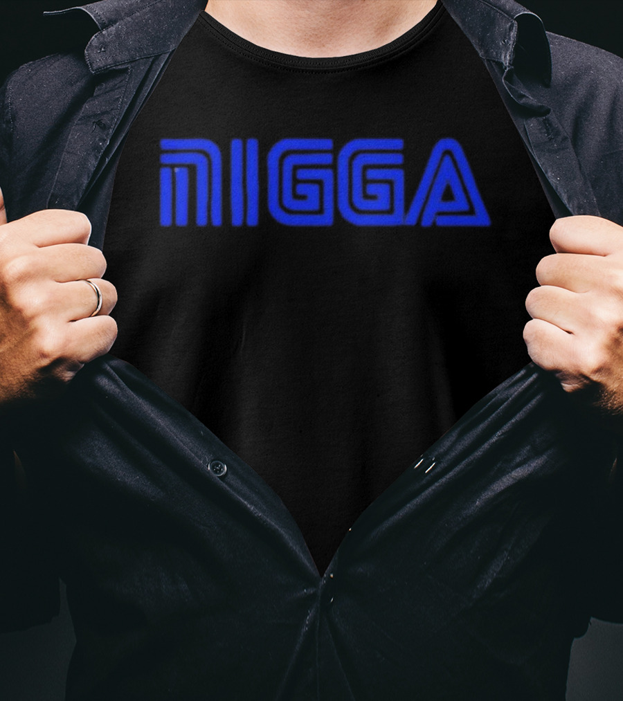 Blue NIGGA T-Shirt