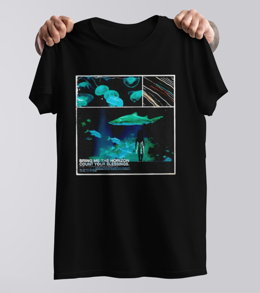 Bring Me The Horizon Count Your Blessings Aquarium Sharks And Jellyfish T-Shirt