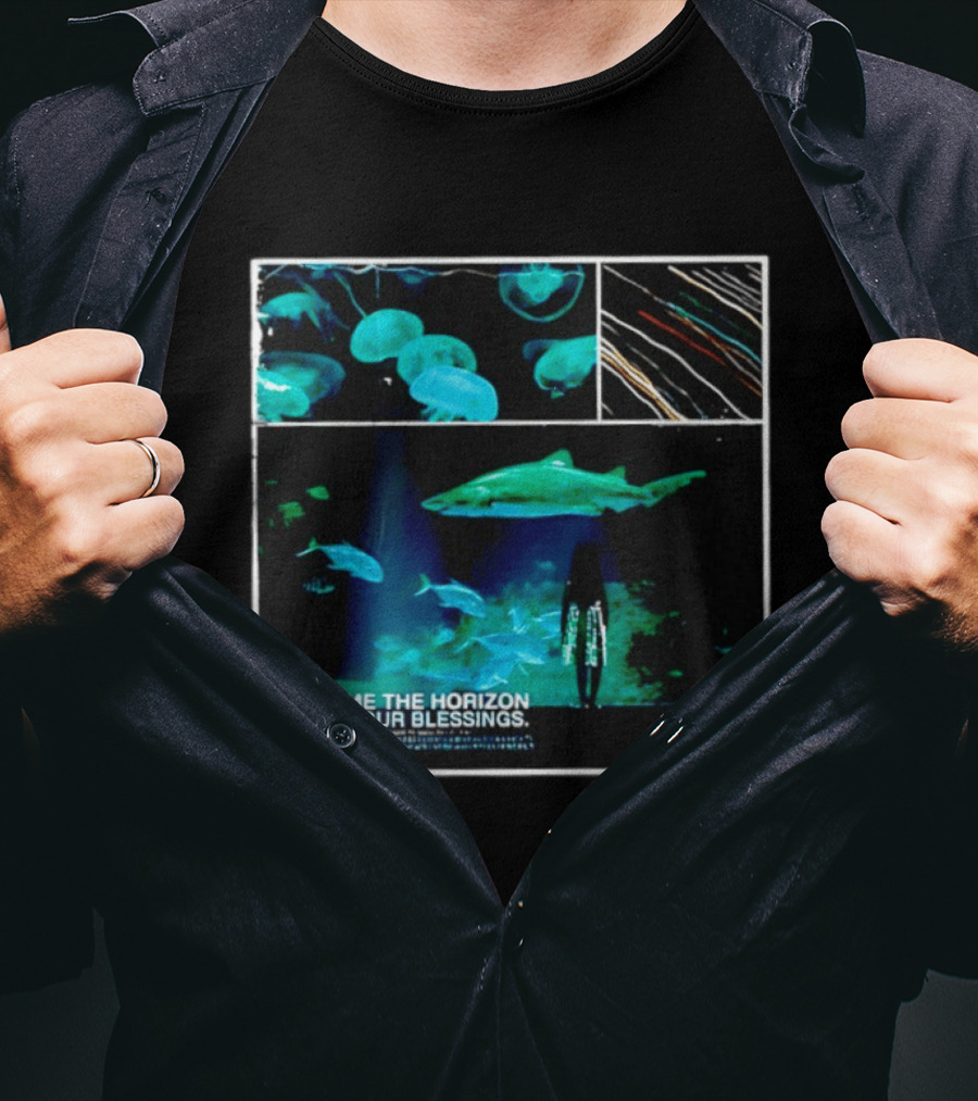 Bring Me The Horizon Count Your Blessings Aquarium Sharks And Jellyfish T-Shirt