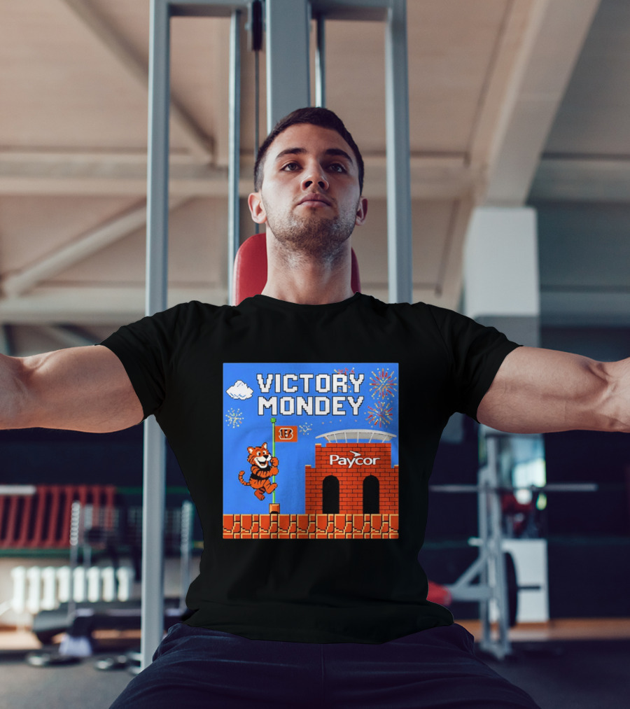 Cincinnati Bengals Victory Mondey Pixel Art Tiger Paycor Stadium Celebration T-Shirt