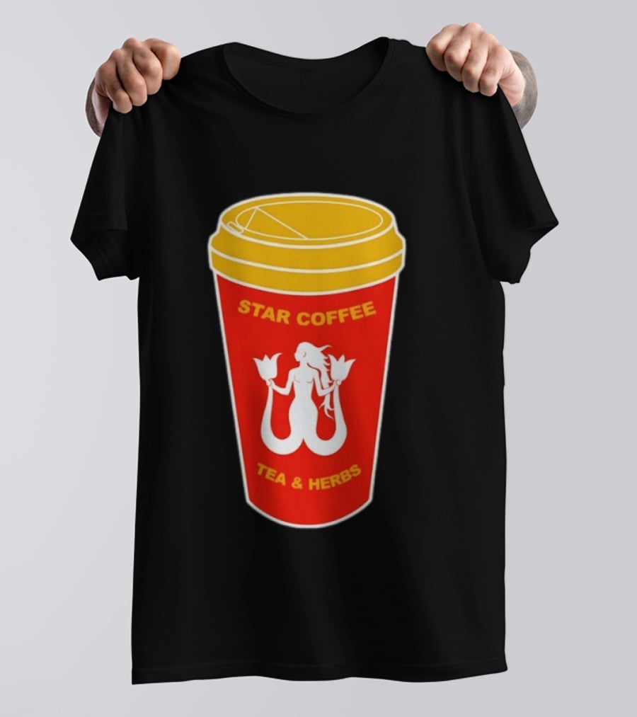 Star Coffee Tea & Herbs Mermaid Cup T-Shirt