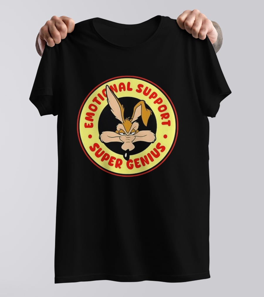 Wile E Coyote Emotional Support Super Genius T-Shirt