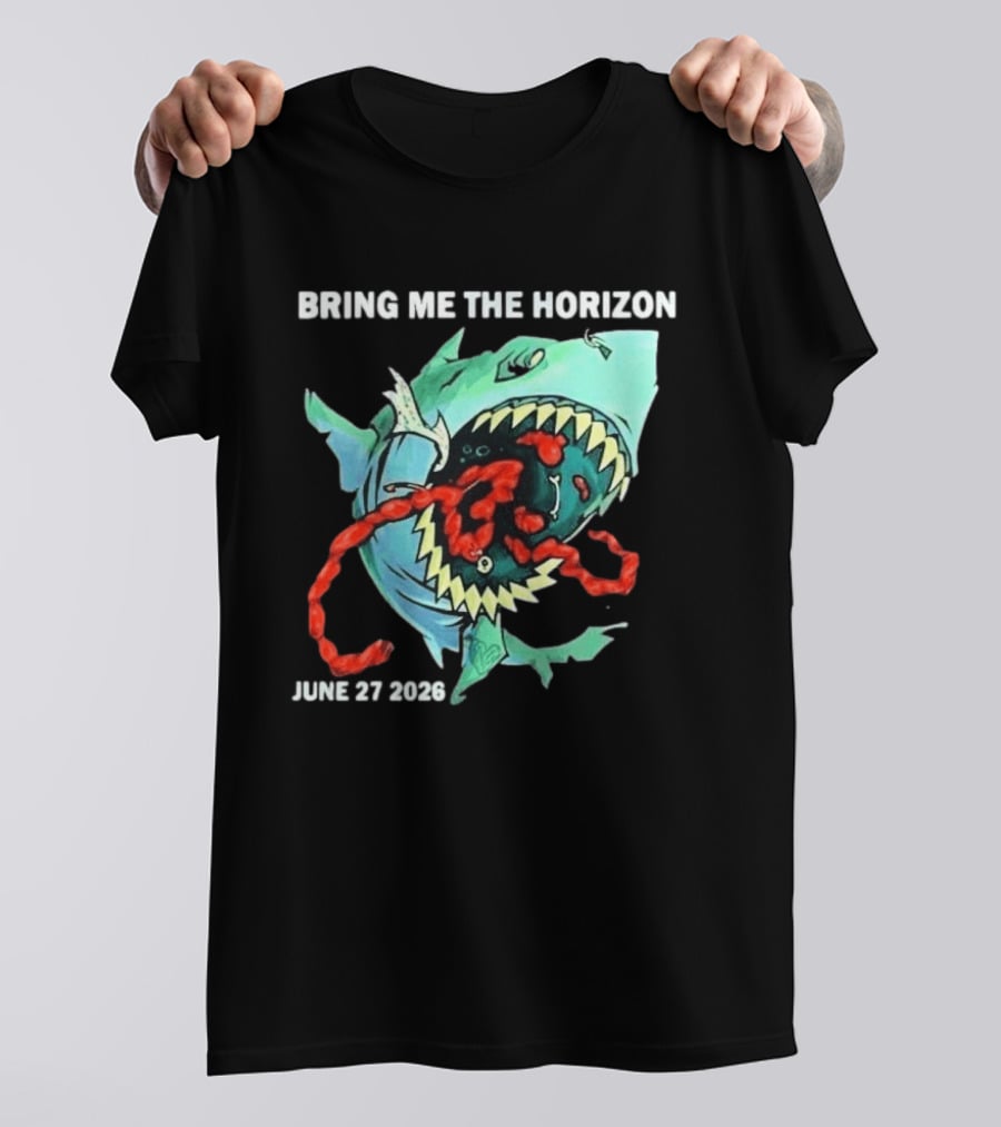 Bring Me The Horizon June 27 2026 Shark Graphic Copenhell Festival European Summer Shows T-Shirt