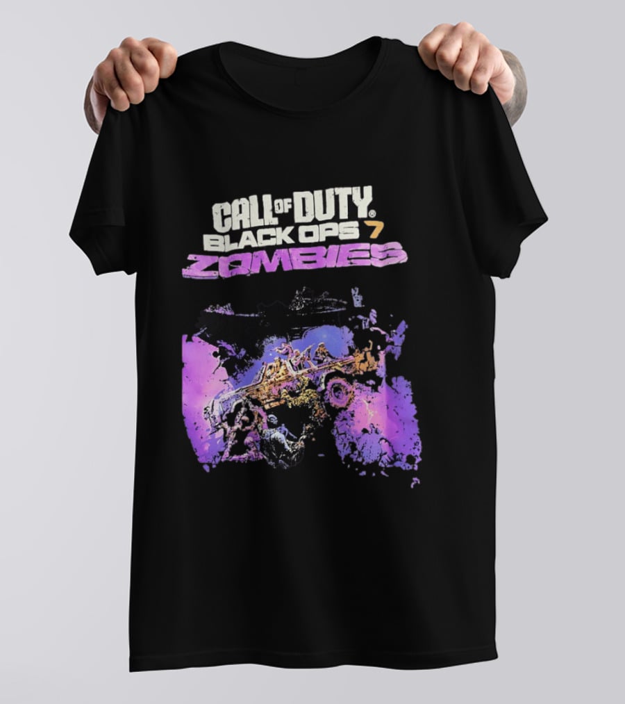 Call Of Duty Black Ops 7 Zombies Paint Splatter Artwork Gaming T-Shirt
