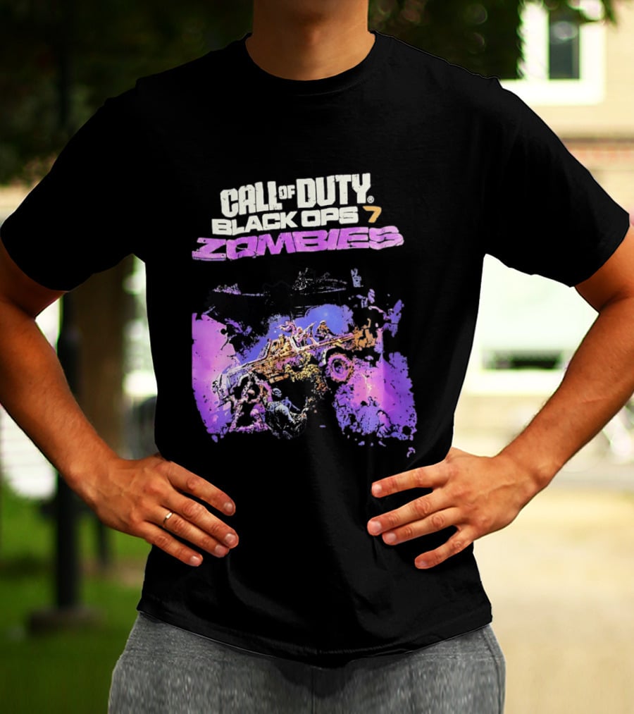 Call Of Duty Black Ops 7 Zombies Paint Splatter Artwork Gaming T-Shirt