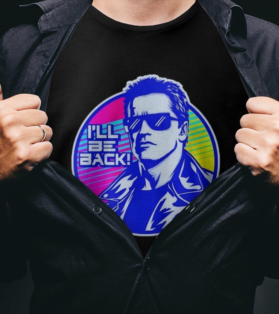 I'll Be Back Terminator Retro Neon T-Shirt