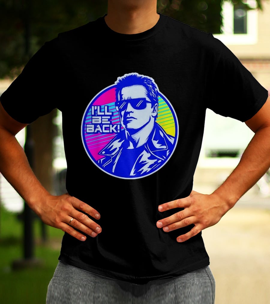 I'll Be Back Terminator Retro Neon T-Shirt
