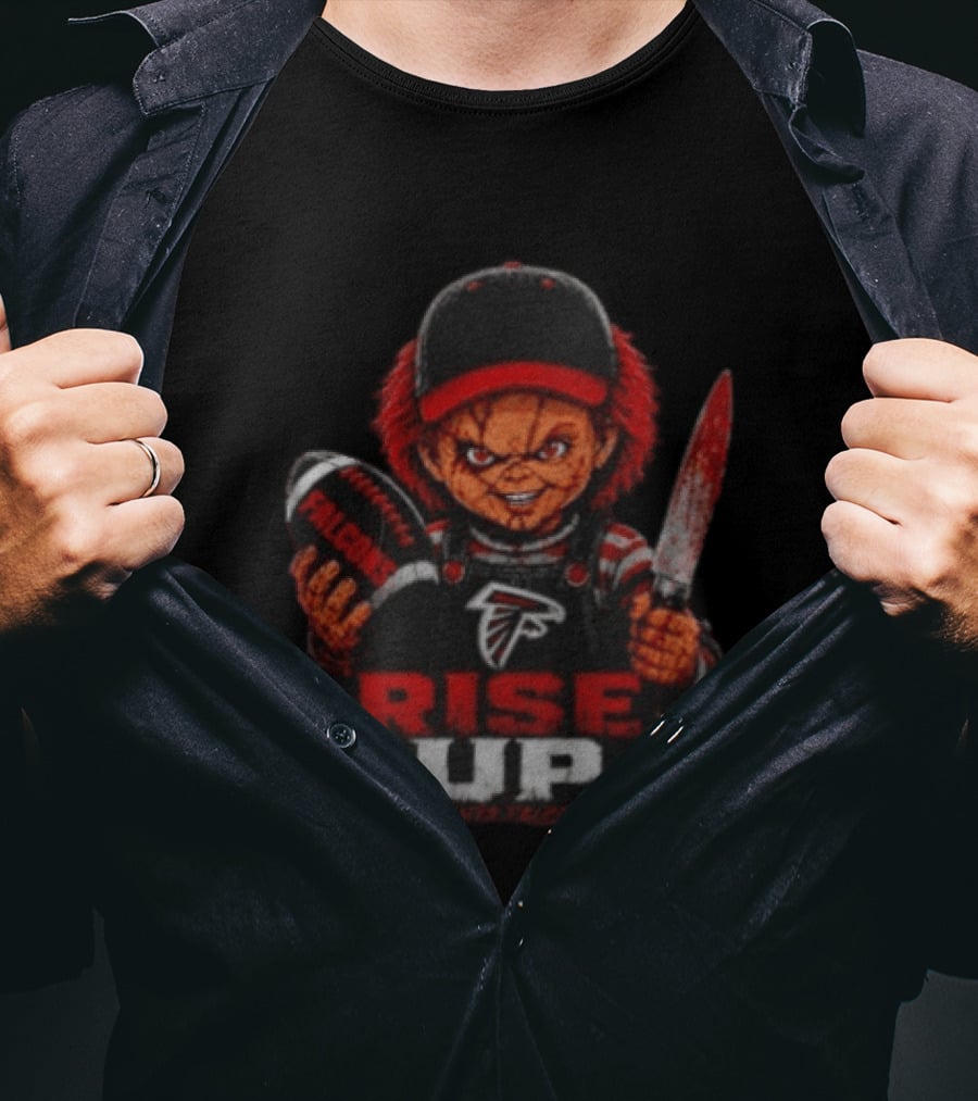 Atlanta Falcons Chucky Rise Up Horror Football T-Shirt
