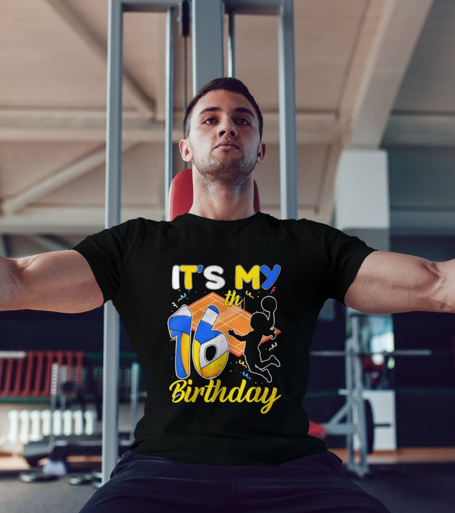 It's My 16th Birthday Volleyball Court T-Shirt