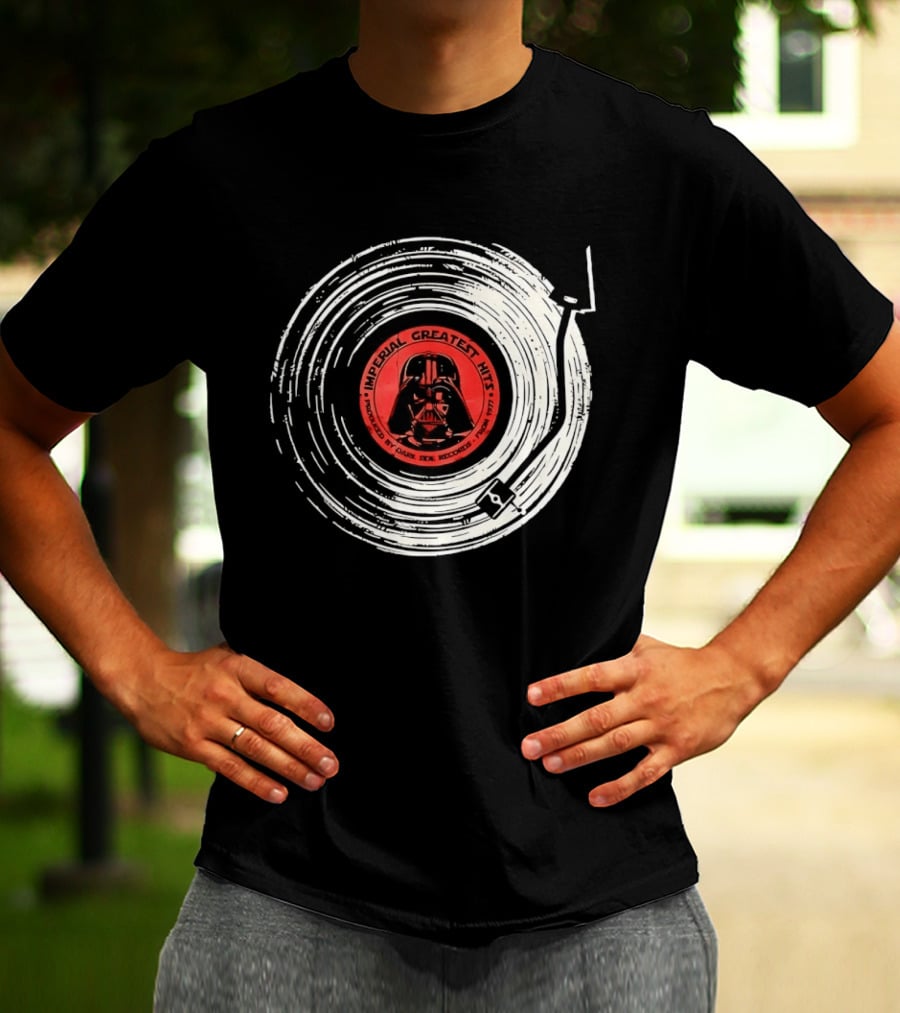 Darth Vader Imperial Greatest Hits Vinyl Record Star Wars Dark Side Records T-Shirt
