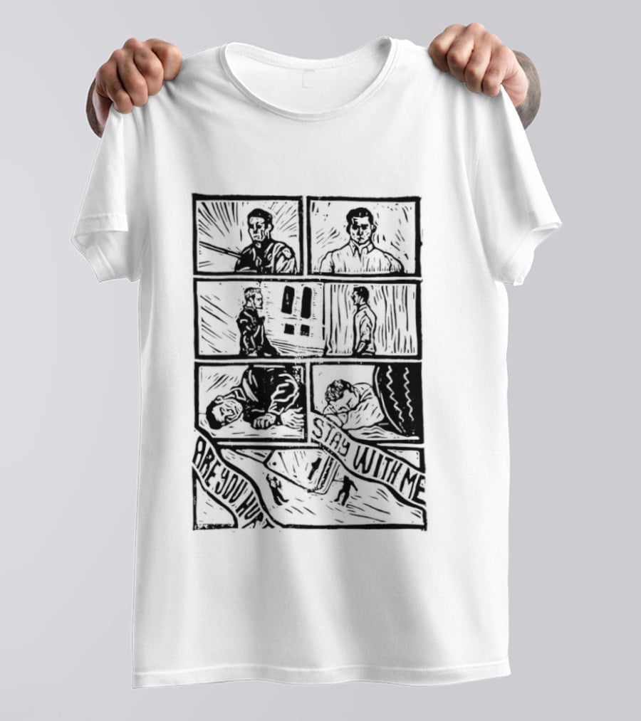 Are You Hurt Stay With Me Comic Panel Sequence T-Shirt