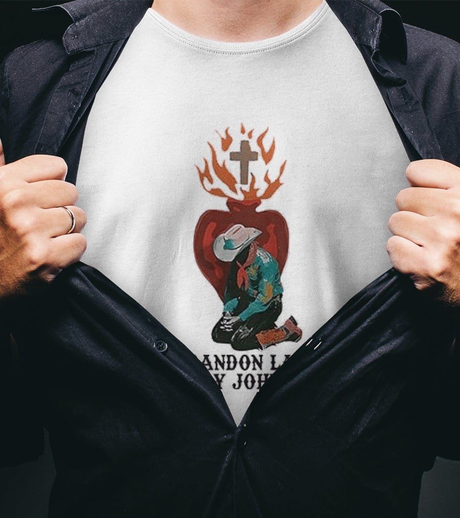 Brandon Lake Cody Johnson When A Cowboy Prays 2026 Cross Heart Flame T-Shirt