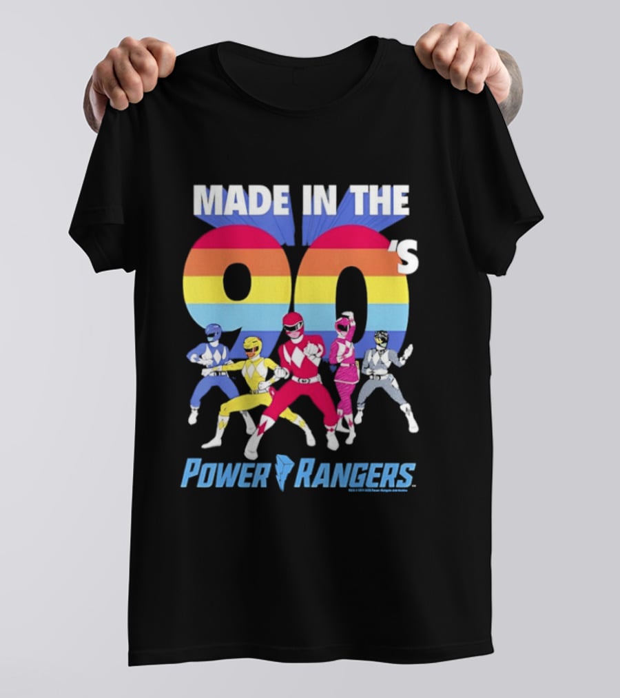 Power Rangers Made In The 90's Mighty Morphin Retro Team T-Shirt