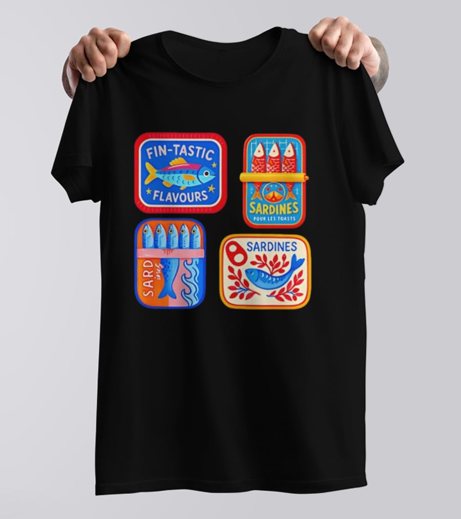 Fin Tastic Flavours Sardines Pour Les Toasts Sardines Sard Under The Sea T-Shirt