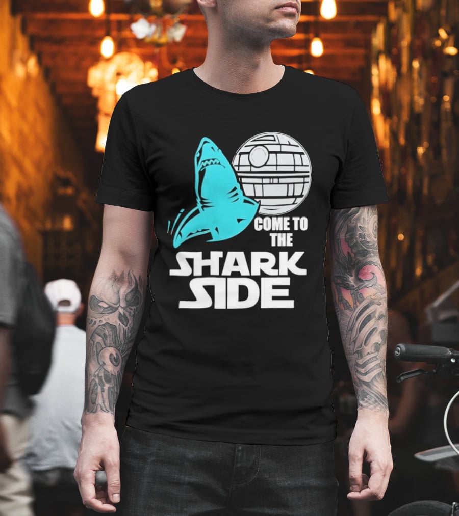 Come To The Shark Side With Death Star T-Shirt