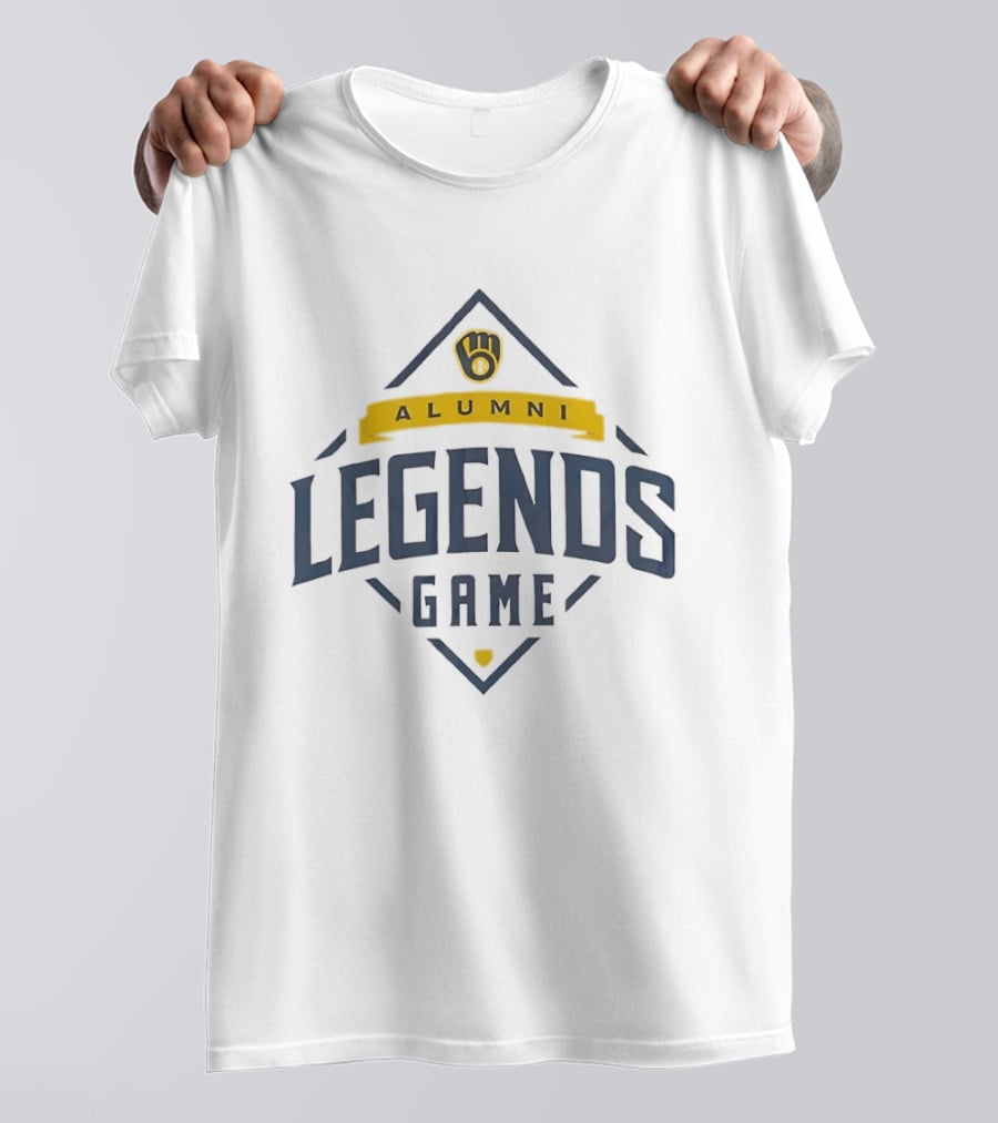 Milwaukee Brewers Alumni Legends Game Logo Baseball Event T-Shirt