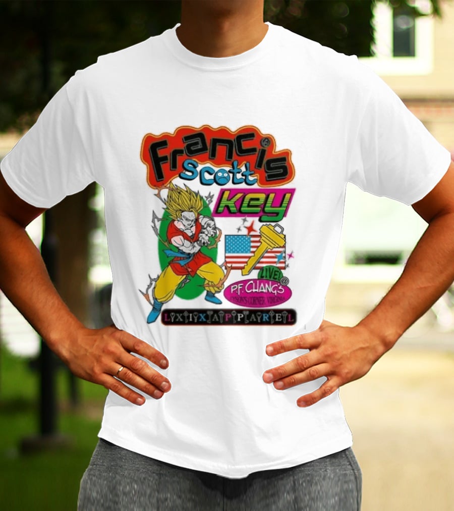 Francis Scott Key Son Goku LAXP Apparel Pf Chang's Tysons Corner Virginia 1814 T-Shirt