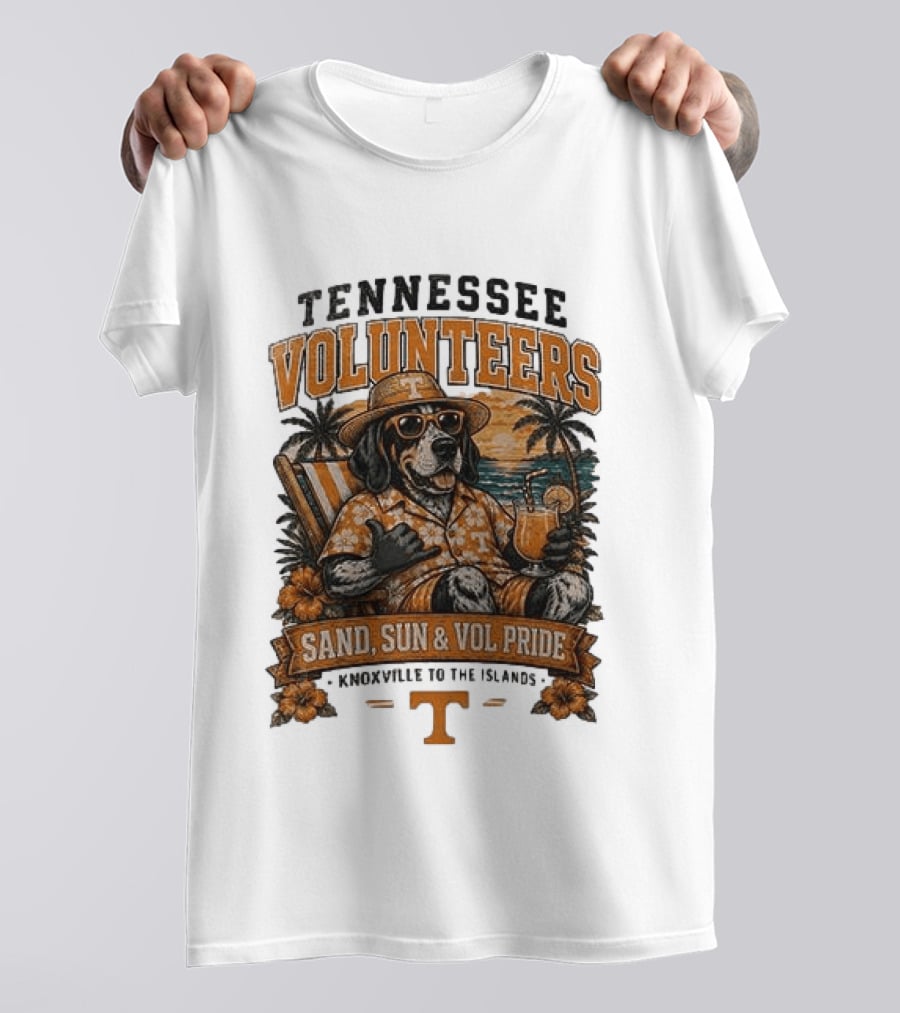 Tennessee Volunteers Sand Sun Knoxville To The Islands Vol Pride T-Shirt