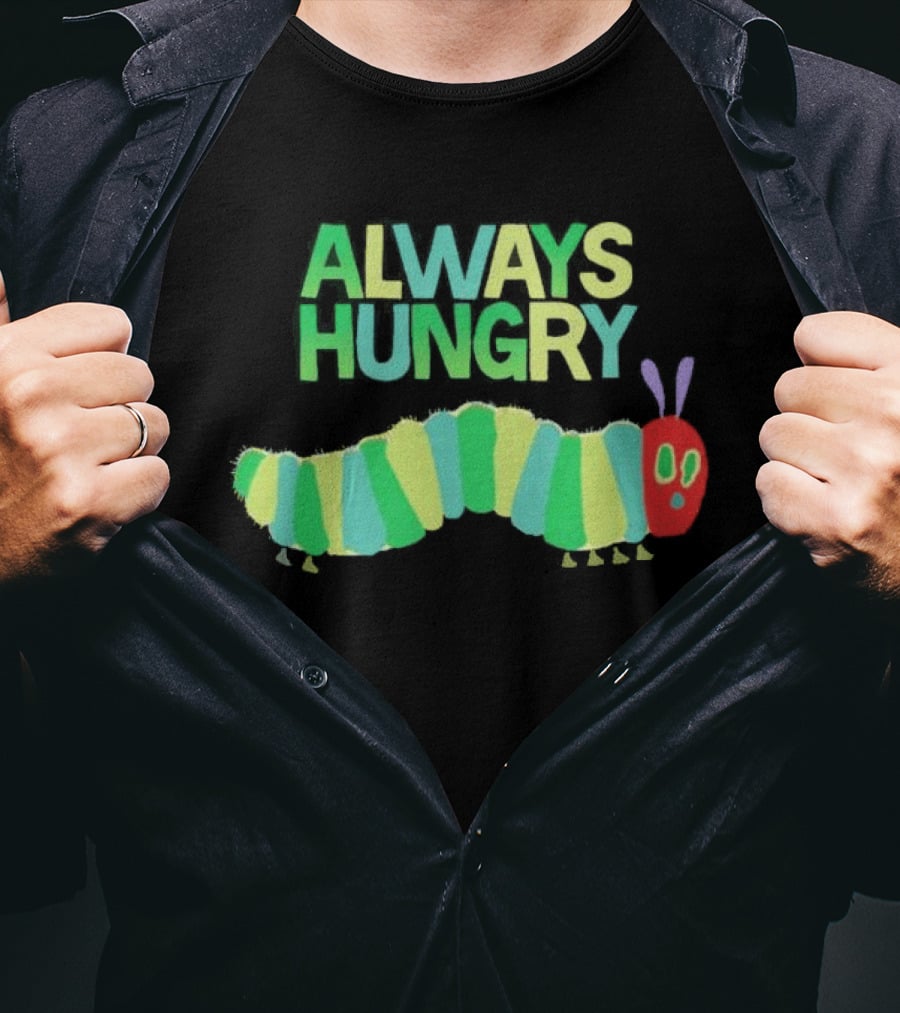 Always Hungry Caterpillar Colorful Striped Insect T-Shirt