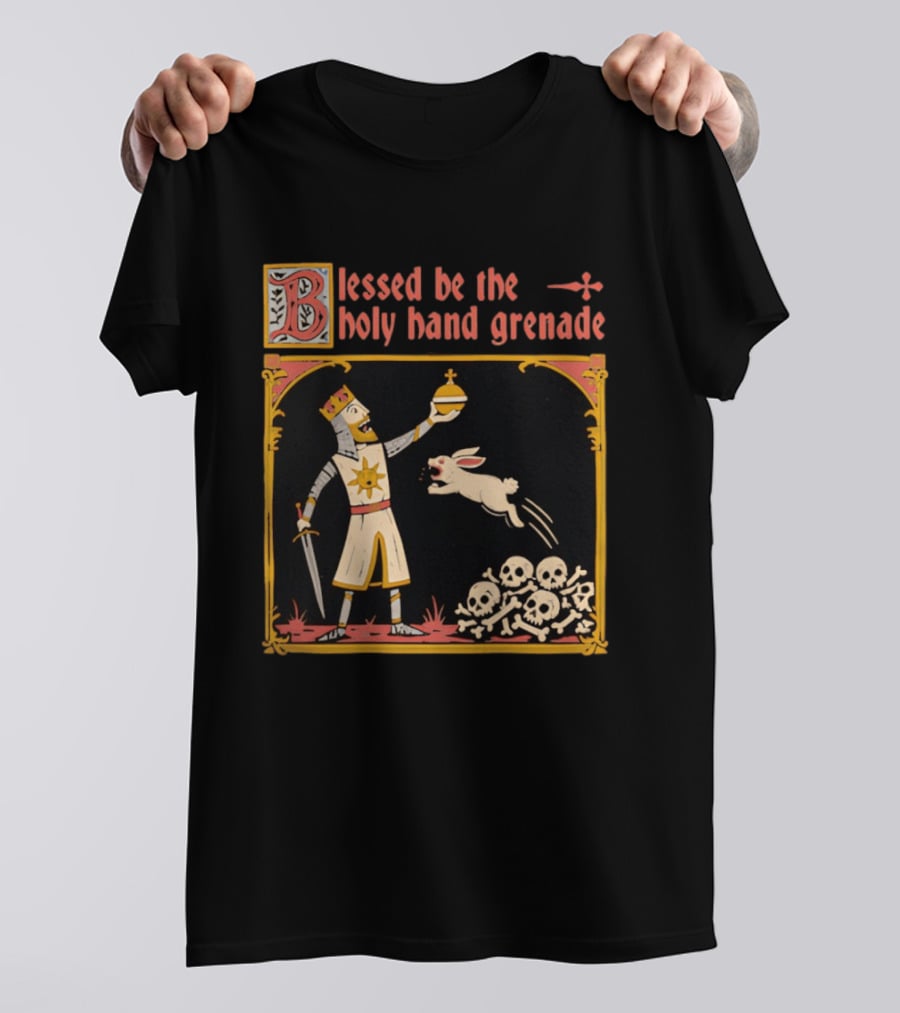 Blessed Be The Holy Hand Grenade Monty Python Knight T-Shirt