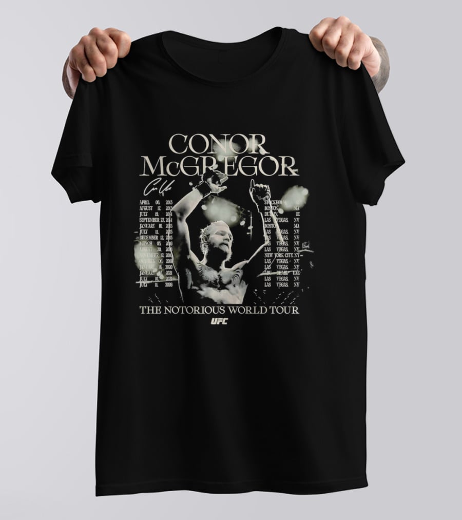 Conor McGregor The Notorious World Tour 2018 T-Shirt