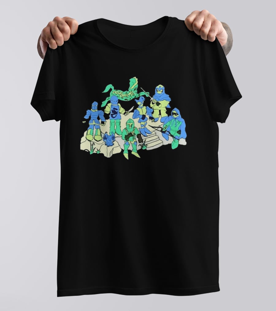 Dungeon Animal Fantasy Knight Warriors Group T-Shirt