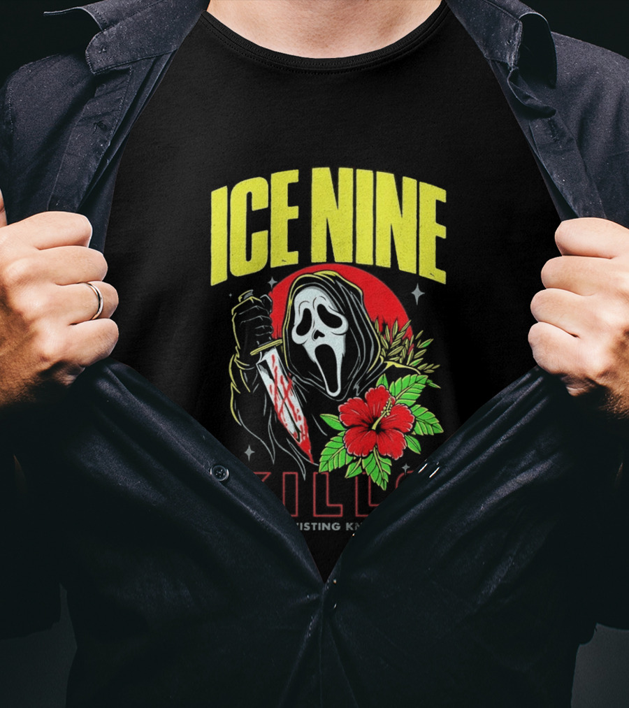Ice Nine Kills Ghostface Twisting Knife Aloha Sidney Summer Of Silence 2026 Collection T-Shirt