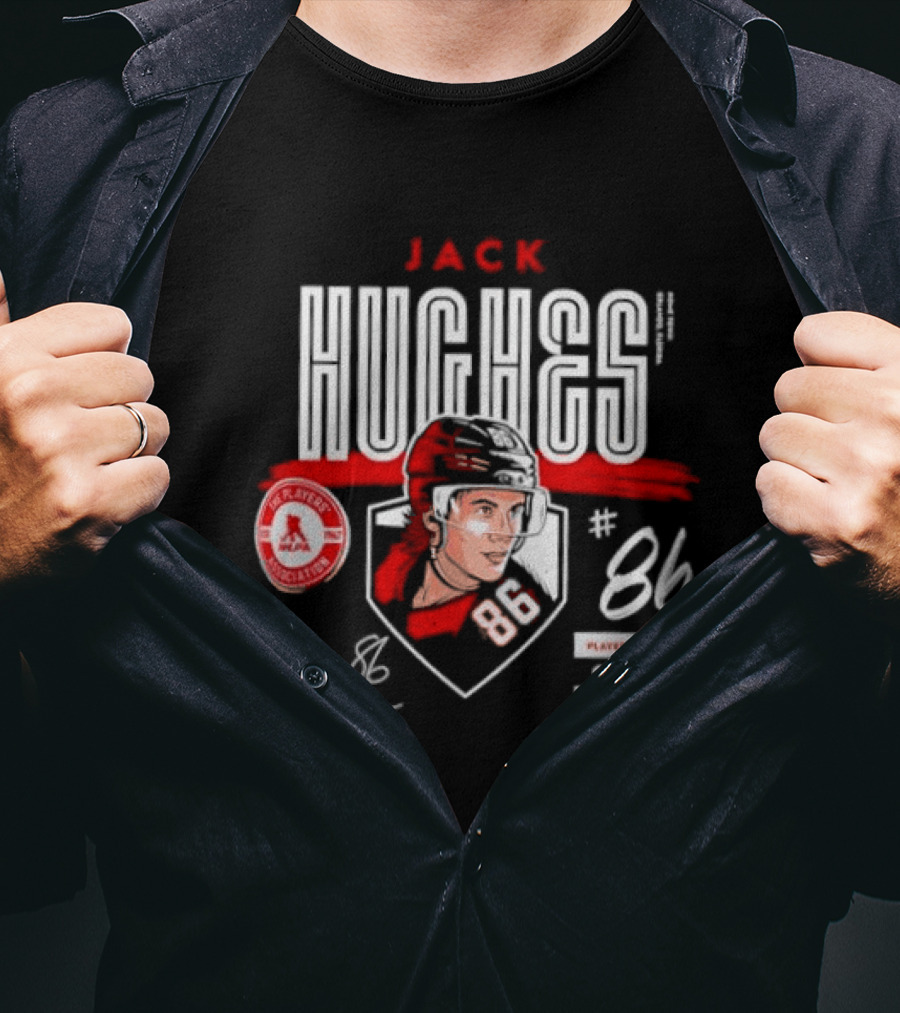 Jack Hughes NHLPA Signature 2023 All Star Center #86 T-Shirt