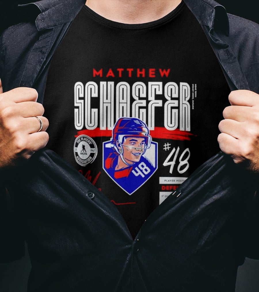 Matthew Schaefer No 48 NHLPA Defender 1st Overall Draft Pick T-Shirt
