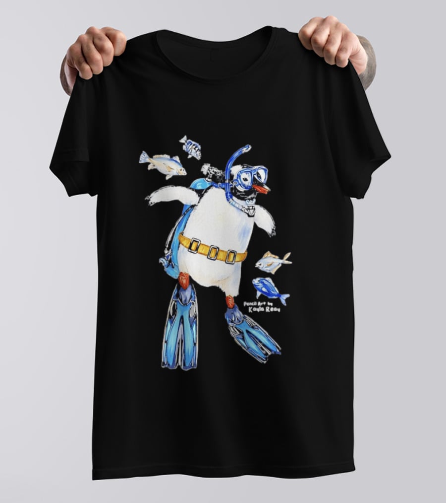 Penguin Snorkeling Underwater Adventure By Gonçalo Barriga T-Shirt