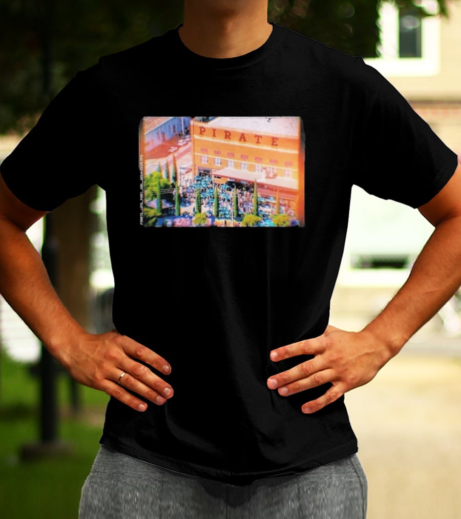 Pirate Life Brewery Port Adelaide Scene With Building And Crowd T-Shirt