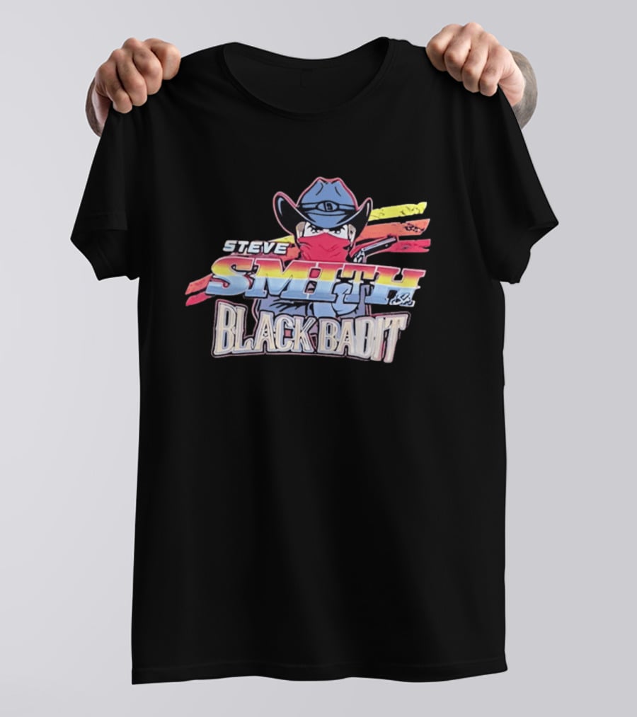 Steve Smith Sr Black Badit Cowboy With Bandana Football T-Shirt