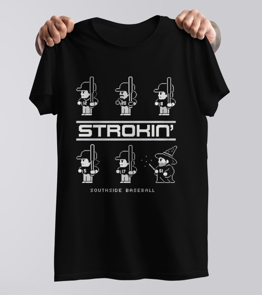 Strokin' Southside Baseball 8 Bit Player T-Shirt