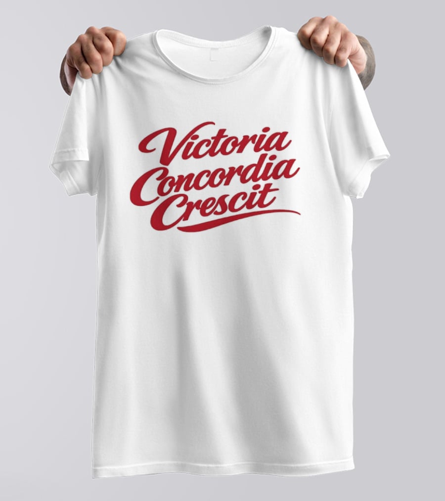 Victoria Concordia Crescit Arsenal Motto Latin T-Shirt