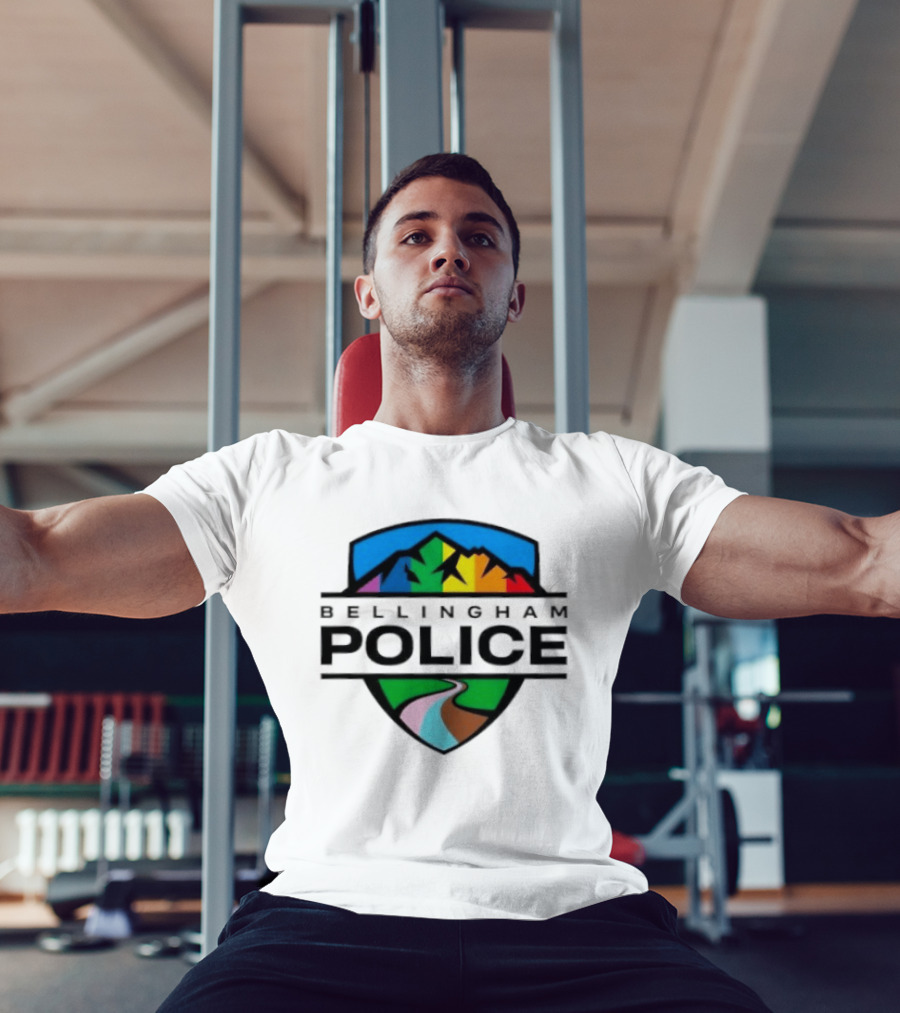 Bellingham Police Pride Mountain Shield LGBTQ Pathway T-Shirt