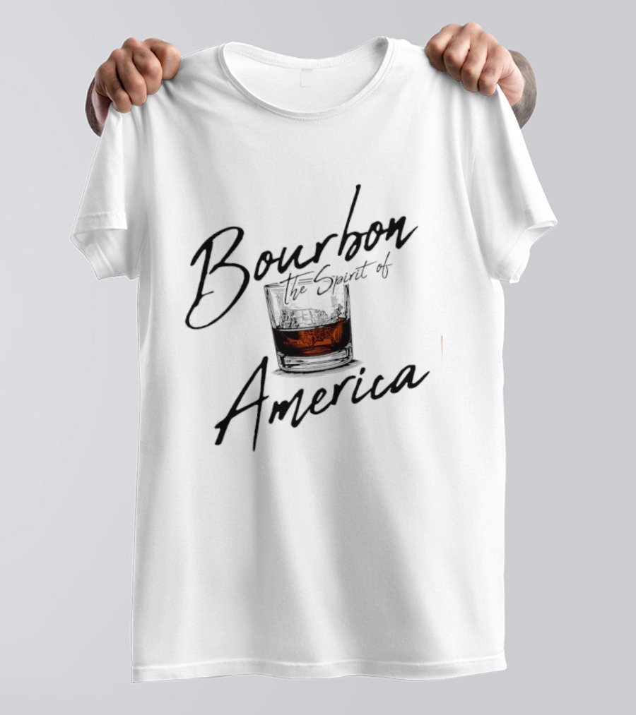Bourbon The Spirit Of America Whiskey Glass T-Shirt